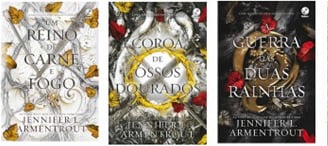 imagens das capas dos livro da saga De Sangue e Cinzas