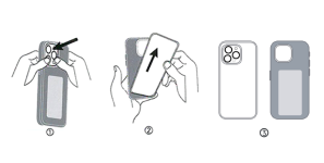Hoe je de NFC iphone hoesje eruit haalt