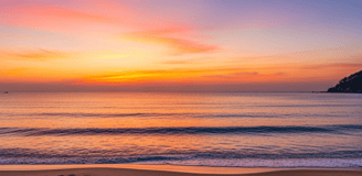 pôr do sol na praia