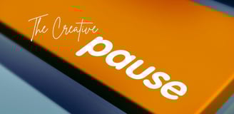 A photograph of a keyboard with the words "The Creative Pause" highlighting the importance of creative fine art photography