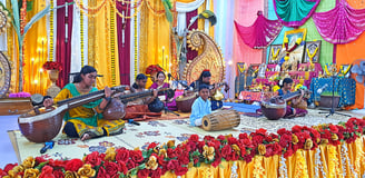 sjkt sangeetham performance on veenai and mridangam