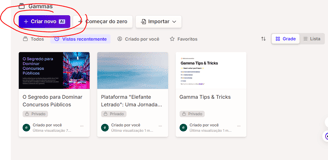 Criar novo projeto