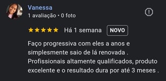 comentario google cliente escova progressiva