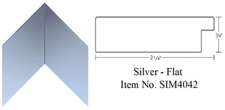 Silver Flat Wooden Picture Frame  Item No. SIM4042