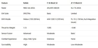 Rafale vs PAF Fighter Jets