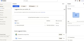 dropbox storage