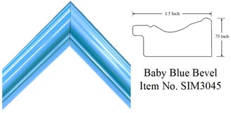 Baby Blue Bevel Picture Frame Item No. SIM3045