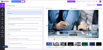 Pictory Ai : Once your video loads, access multiple tabs to modify and enhance it as needed.