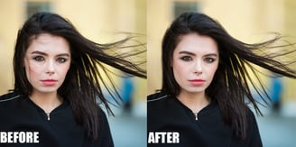 Professional Hair Retouching Before and After 