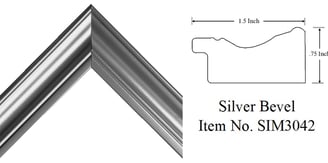 Silver Bevel Picture Frame Item No. SIM3042