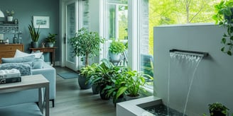 una casa estiva con comfort biofilico per una freschezza naturale
