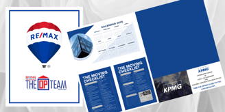 custom presentation folder for remax realty by adfinity advertising