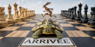 échecs le lièvre et la tortue