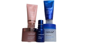 Medicube Korean Skincare products stacked together