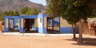 Studio s with a mountain at the background