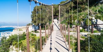 foto da ponte suspensa Windsor em Gubraltar