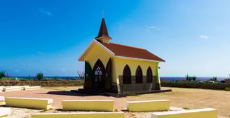 Foto do Alto vista capela em Aruba.