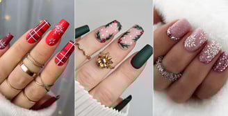51 Ideas de diseños de uñas para navidad