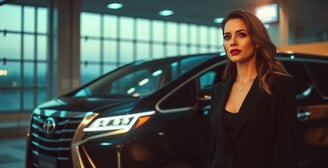 Female VIP passenger with private chauffeur vehicle at Bangkok airport