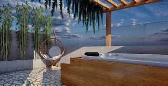 Projeto moderno residencial área de lazer, Salto - Aborin Arquitetura