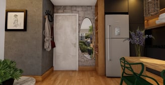 Projeto moderno de apartamento, em Hortolândia - Aborin Arquitetura