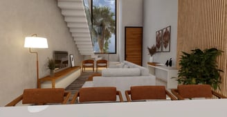 Projeto interiores residencial moderno em Porto Feliz - Aborin Arquitetura