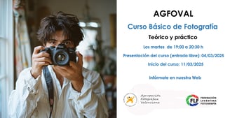Cartel anunciador Curso Básico Fotografia