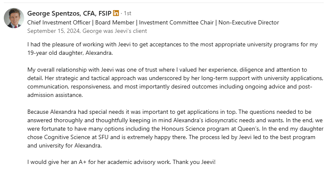 Recommendations from client - George Spentzos