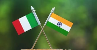 India and Italy Flag