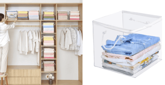 Organizadores transparentes para closet
