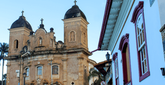 Igreja Histórica no Centro Histórico de Mariana, Minas Gerais