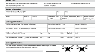 Moped Registration Application