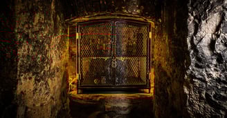 underground whisky vault locked 