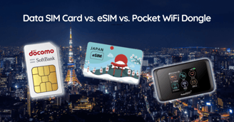 Staying connected in Japan with Data SIM Card versus eSIM versus Pocket Wifi Dongle in Japan