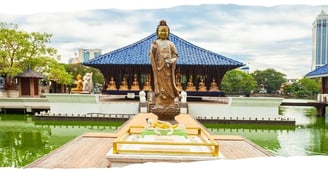 Foto do templo em Saleem Malaka em Colombo.