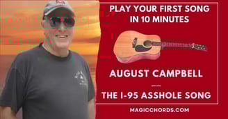 Guitar chords: August Campbell - The I-95 Asshole Song