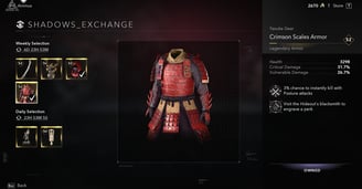 Crimson scale armor legendary Armor in Assassin’s Creed Shadows