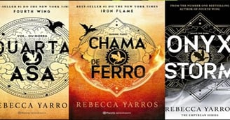 imagens das capas dos livro da saga quarta asa