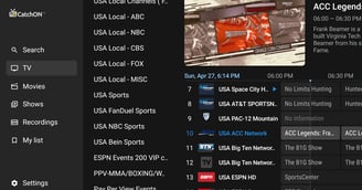 catchon tv my live tv channels