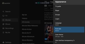 Customize the apeparance of catchontv App
