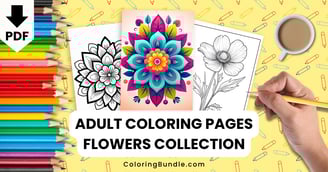 adult coloring pages flowers