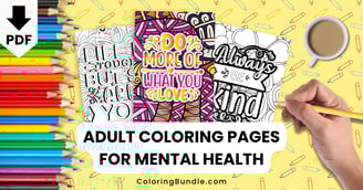 adult coloring pages for mental health