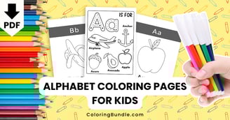 alphabet coloring pages for kids