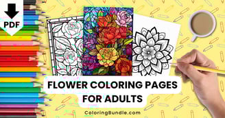 flower coloring pages for adults