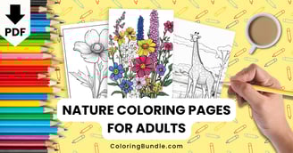 nature coloring pages for adults