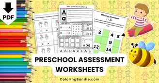 preschool assessment worksheets