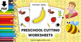 preschool cutting worksheets