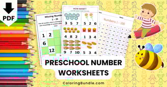 preschool number worksheets