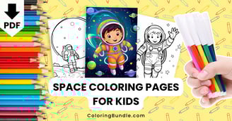 space coloring pages for kids