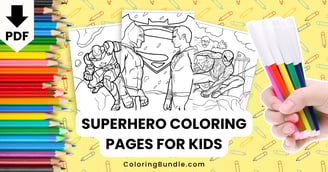 superhero coloring pages for kids